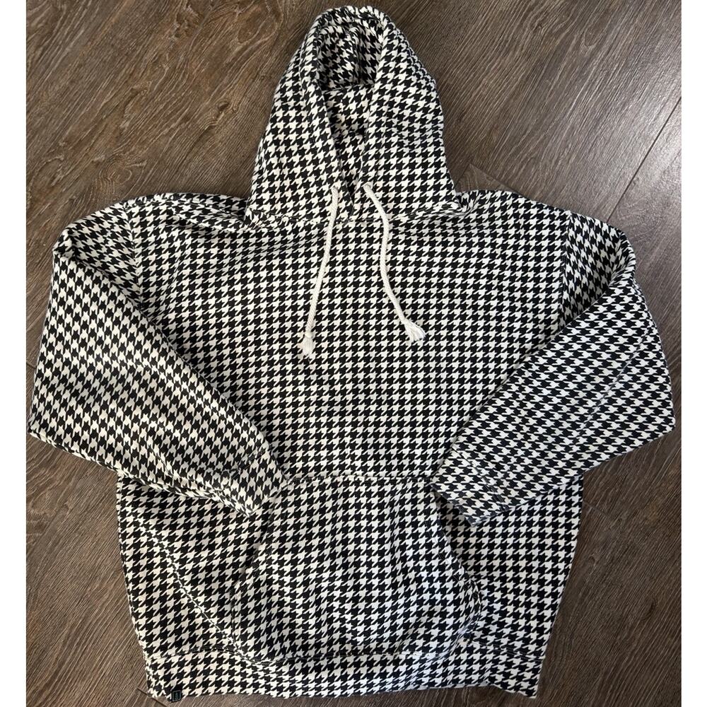 Happy Clothing Company Houndstooth Heavyweight Pullover Hoodie Men’s 2X XXL